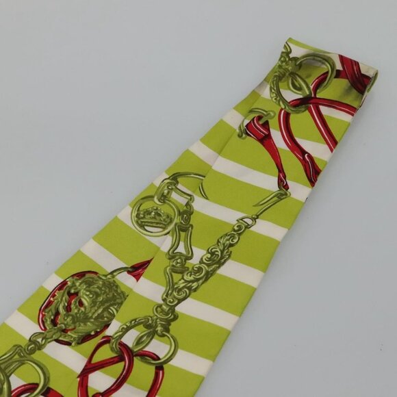 HERMES Twilly Scarf ""BRIDES de GALA"" Silk Green Auth - Picture 15 of 16